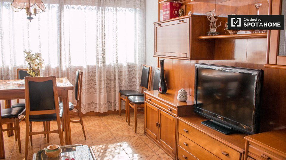 Sala d'estar de Pis de lloguer en  Barcelona Capital amb Aire condicionat, Calefacció i Moblat