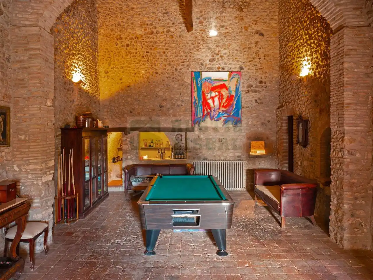 Sala de estar de Finca rústica en venta en Sant Miquel de Fluvià con Aire acondicionado, Calefacción y Terraza