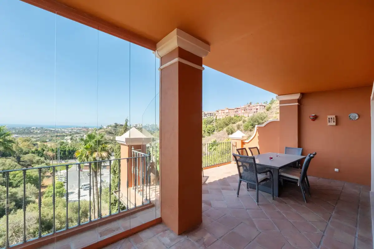 Terraza de Ático de alquiler en Estepona con Aire acondicionado, Jardín privado y Terraza