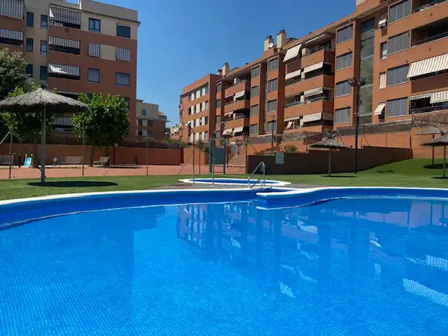 Swimming pool of Flat for sale in Sabadell  with Heating, Private garden and Parquet flooring