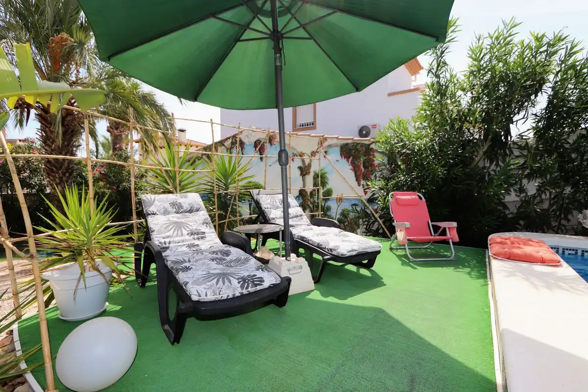 Terraza de Casa o chalet en venta en Alicante / Alacant con Aire acondicionado, Jardín privado y Terraza