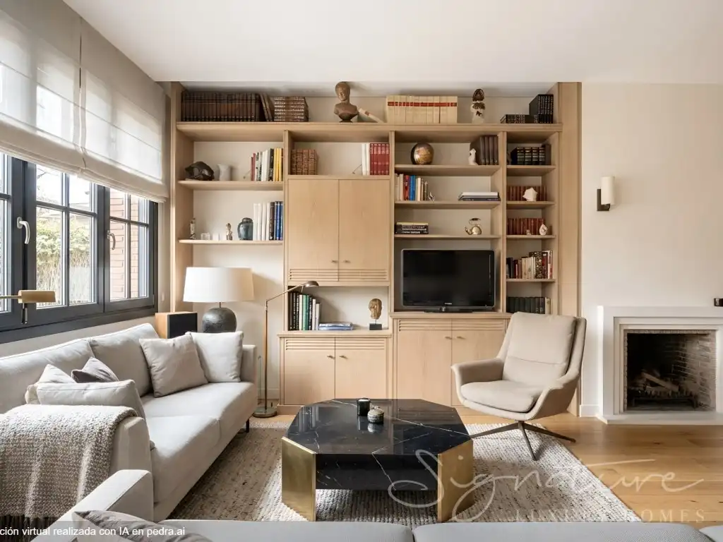 Living room of Detached homes for sale in Sant Cugat del Vallès  with Air Conditioner, Private garden and Terrace