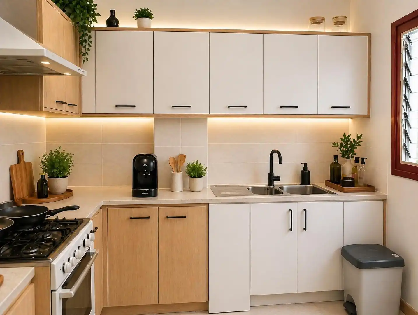 Küche von Wohnung zum Verkauf in Badalona mit Parkett