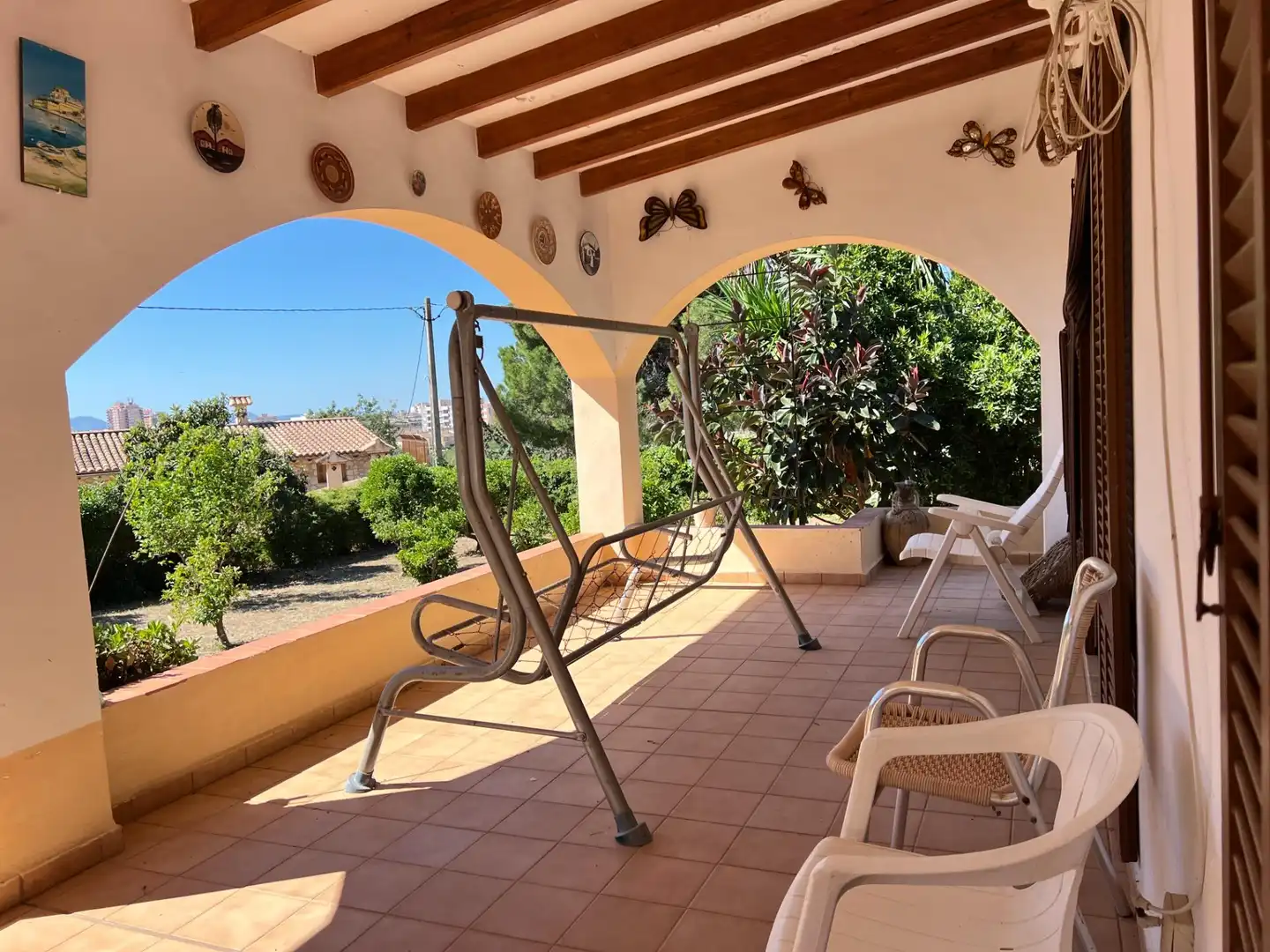 Terraza de Finca rústica en venta en Inca con Aire acondicionado, Calefacción y Jardín privado