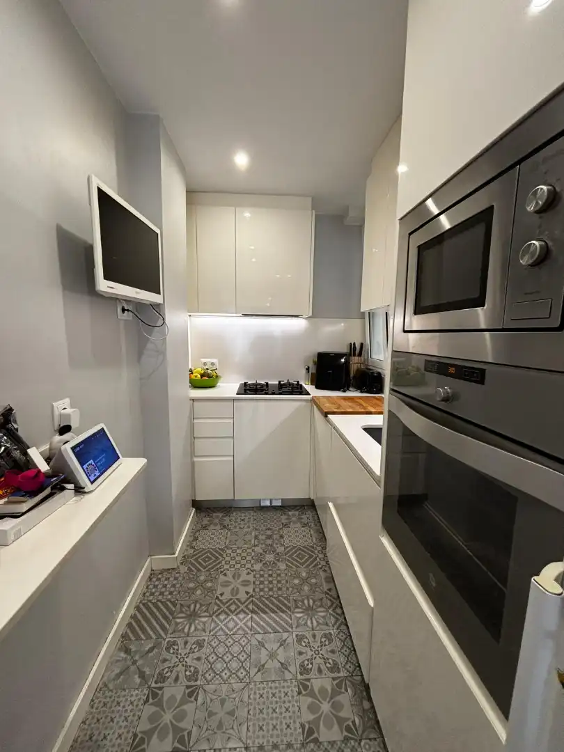 Küche von Wohnung zum Verkauf in Badalona mit Klimaanlage, Heizung und Parkett