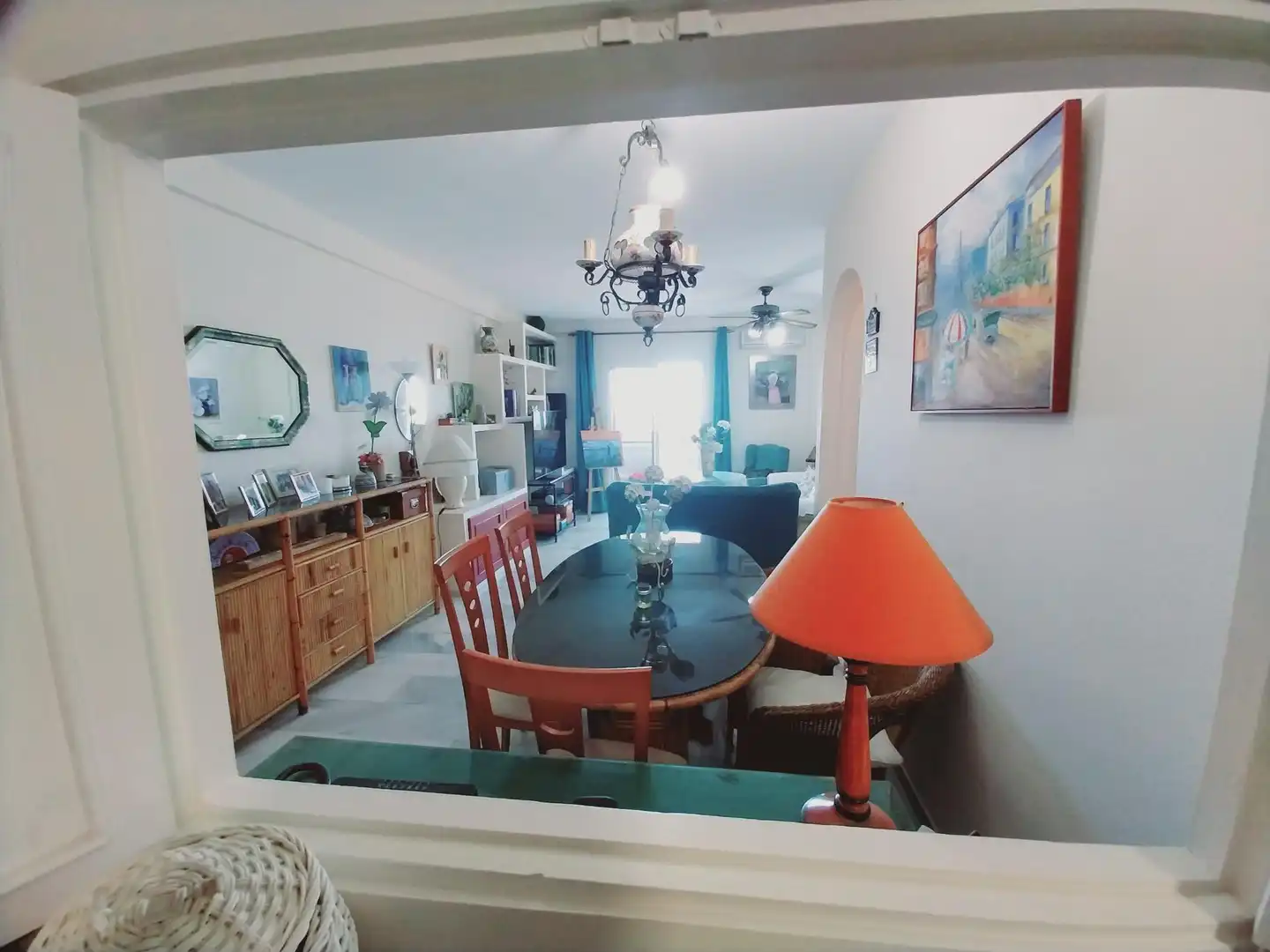 Comedor de Apartamento en venta en Mijas con Jardín privado, Terraza y Amueblado
