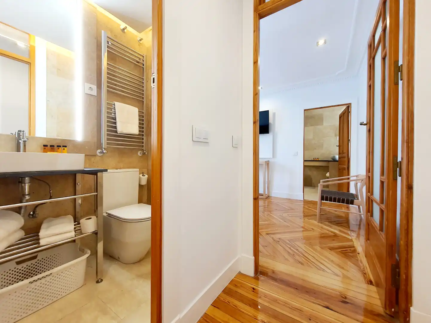Baño de Ático de alquiler en Madrid con Aire acondicionado, Calefacción y Terraza