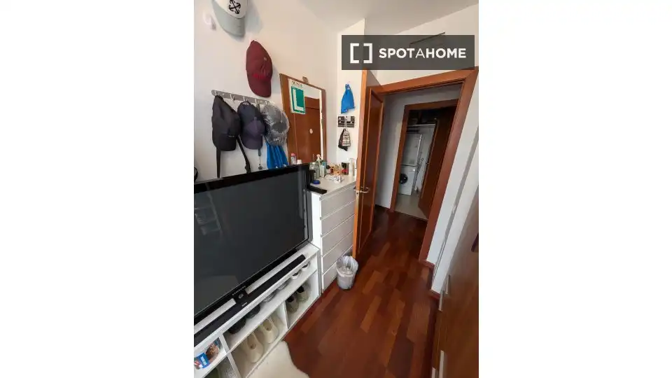 Schlafzimmer von Wohnung zur untervermieten in Barcelona mit Klimaanlage, Terrasse und Möbliert