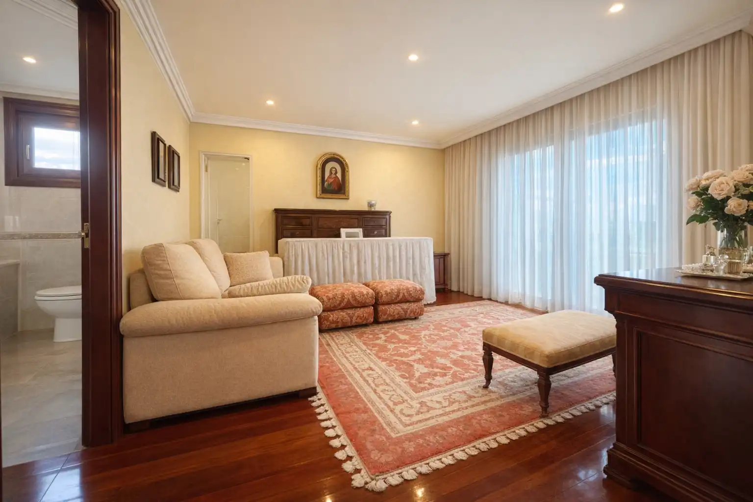 Sala de estar de Casa o chalet en venta en Vigo  con Calefacción, Jardín privado y Parquet