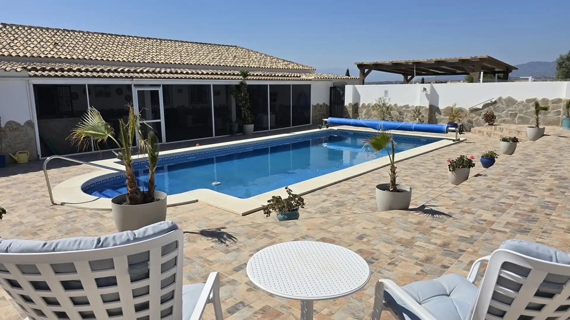 Swimming pool of Houses for sale in Albox  with Air Conditioner, Terrace and Swimming Pool