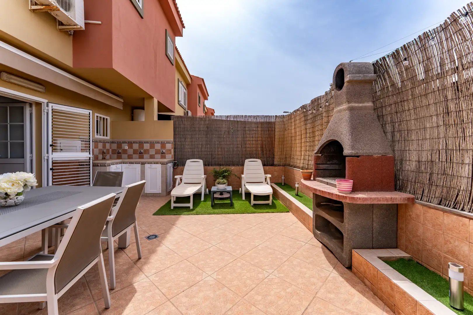 Terraza de Casa adosada en venta en San Bartolomé de Tirajana con Aire acondicionado, Jardín privado y Terraza