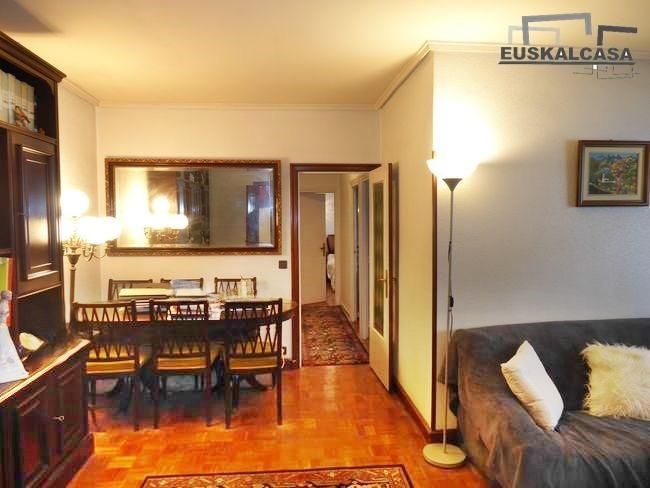 Sala d'estar de Pis en venda en Bilbao  amb Calefacció, Parquet i Terrassa