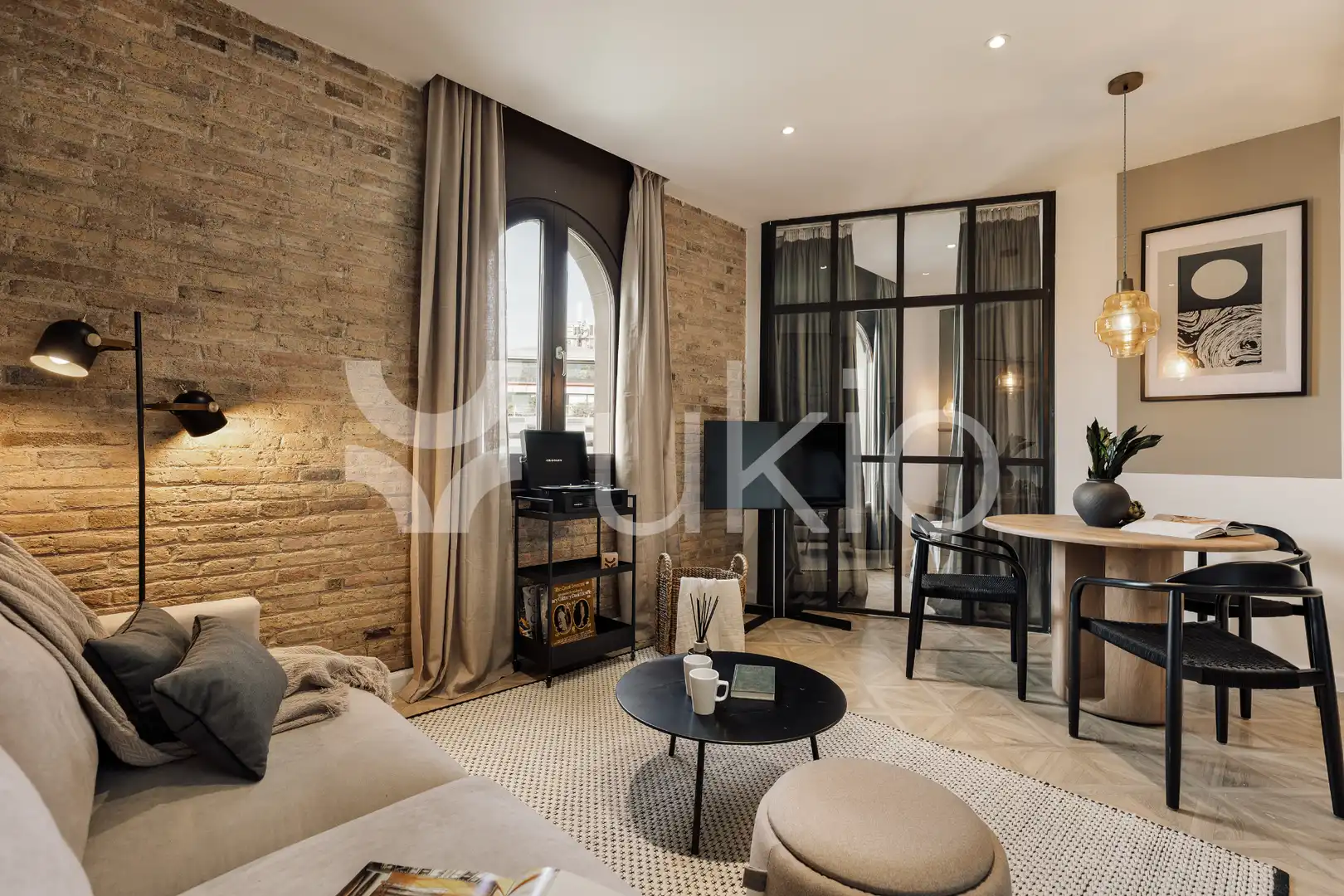 Sala d'estar de Apartament de lloguer en Barcelona amb Aire condicionat, Calefacció i Moblat