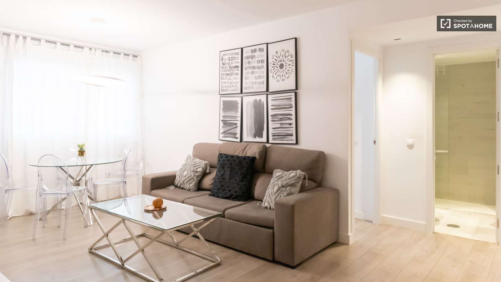 Sala d'estar de Apartament per a compartir en  Madrid Capital amb Aire condicionat, Calefacció i Terrassa