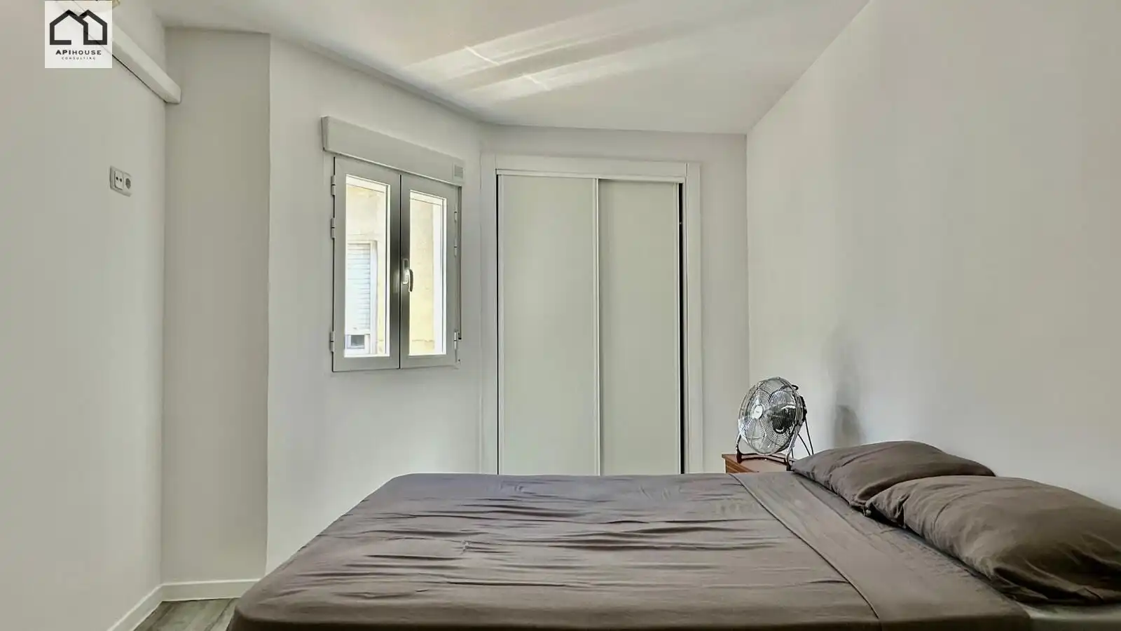 Schlafzimmer von Wohnung zur Miete in Santa Olalla mit Klimaanlage und Heizung