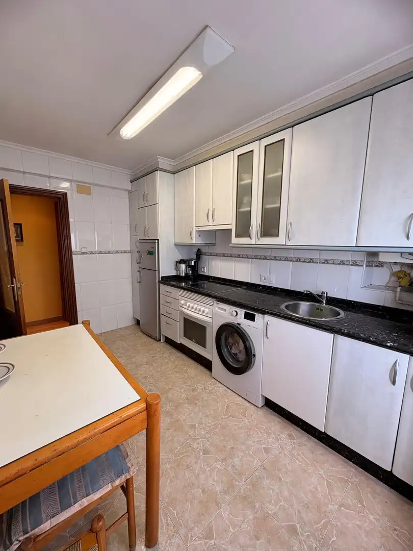 Kitchen of Flat for sale in Gijón   with Heating, Parquet flooring and Furnished