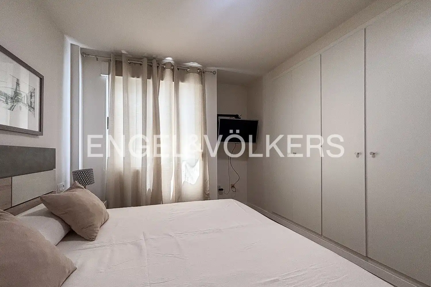Schlafzimmer von Wohnung zur Miete in Alboraya mit Klimaanlage, Heizung und Parkett