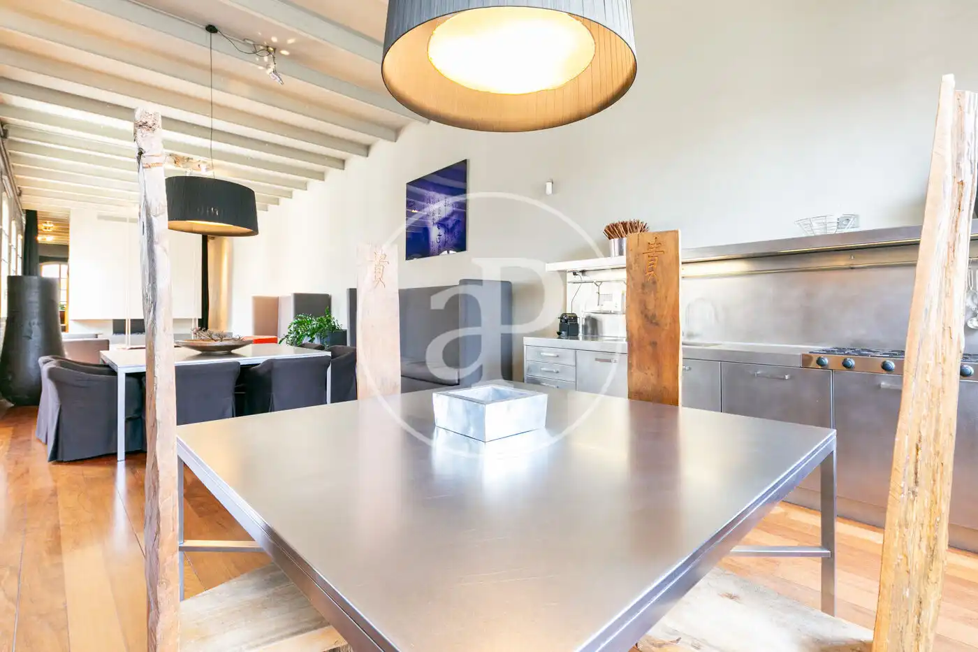 Cocina de Piso de alquiler en Barcelona con Aire acondicionado, Calefacción y Amueblado