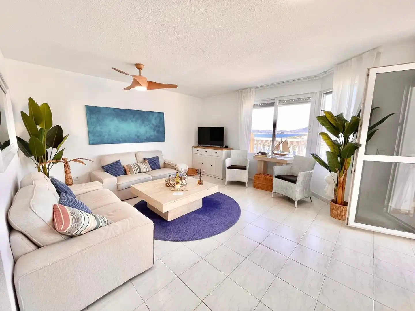 Living room of Apartments for rent in La Manga del Mar Menor  with Air Conditioner, Heating and Terrace