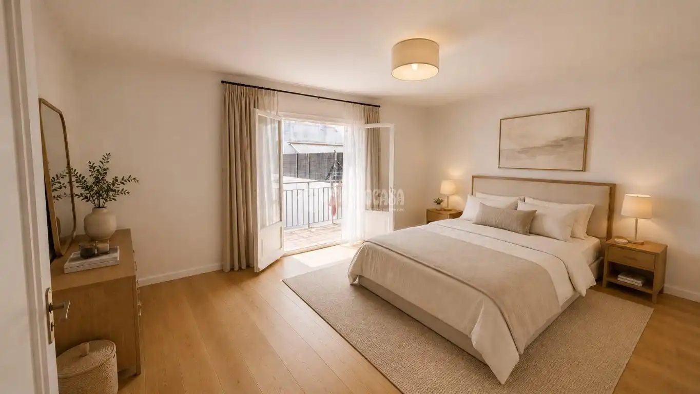 Schlafzimmer von Wohnung zum Verkauf in Vilanova i la Geltrú mit Klimaanlage, Terrasse und Balkon