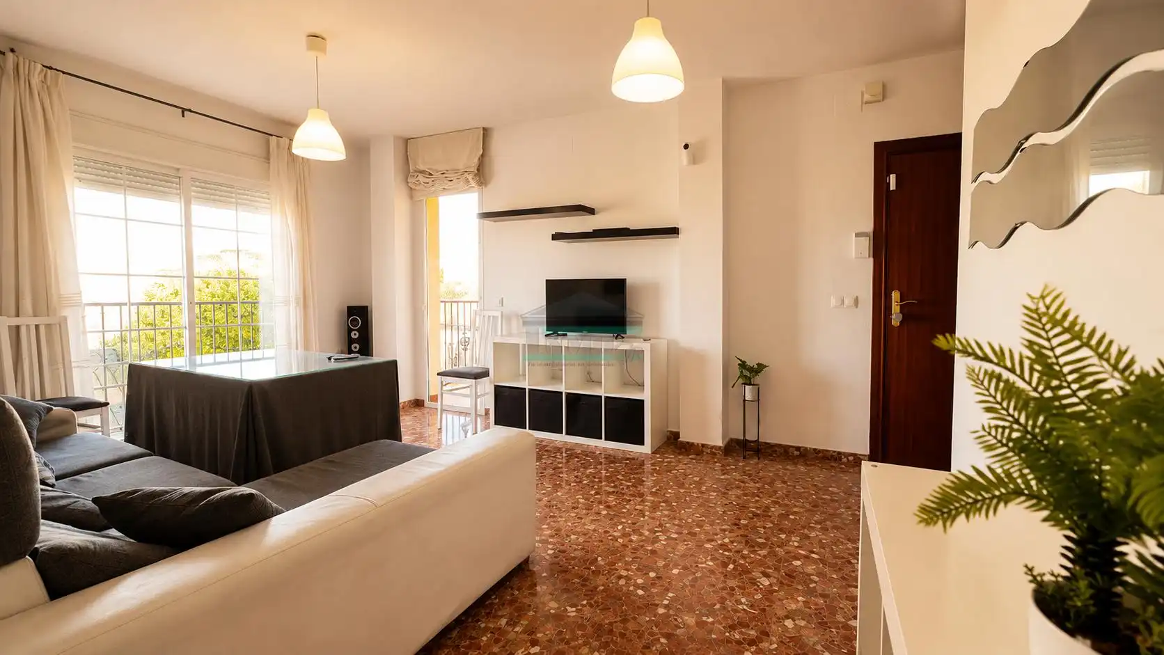 Sala d'estar de Pis en venda en Atarfe amb Aire condicionat, Terrassa i Moblat