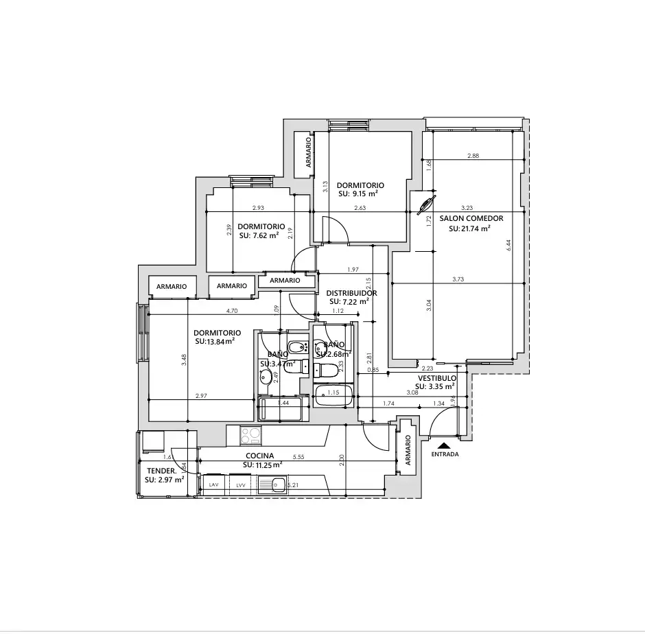 Piso en venta en Madrid con Aire acondicionado, Calefacción y Parquet