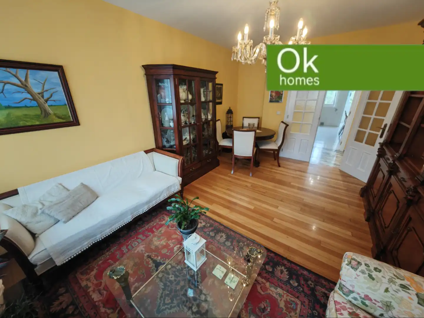 Sala de estar de Piso en venta en Betanzos con Calefacción, Parquet y Terraza