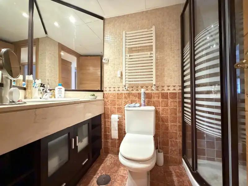 Baño de Piso de alquiler en Madrid con Aire acondicionado, Calefacción y Jardín privado