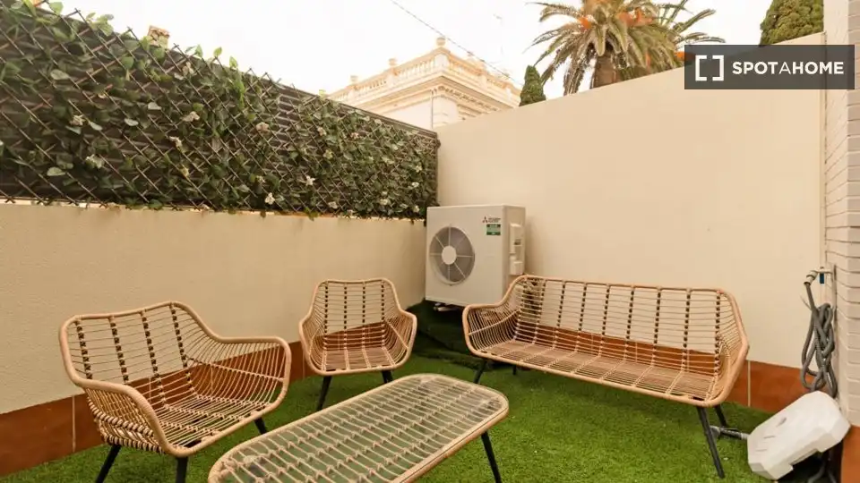 Terrasse von Wohnung zur Miete in Valencia mit Klimaanlage, Heizung und Möbliert