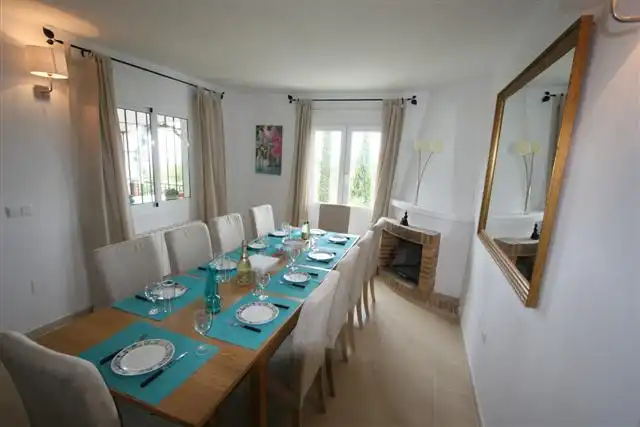 Dining room of Houses for sale in Frigiliana  with Air Conditioner, Private garden and Terrace