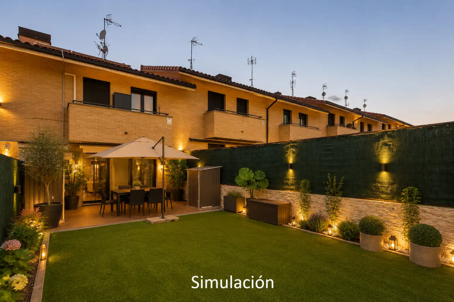 Terraza de Casa adosada en venta en Valle de Elorz / Elortzibar con Aire acondicionado, Calefacción y Jardín privado