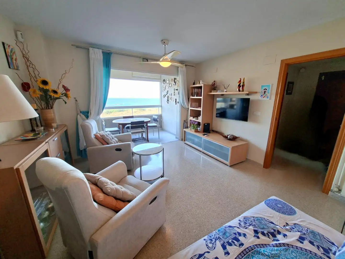Wohnzimmer von Wohnungen zur Miete in El Campello mit Klimaanlage, Heizung und Möbliert