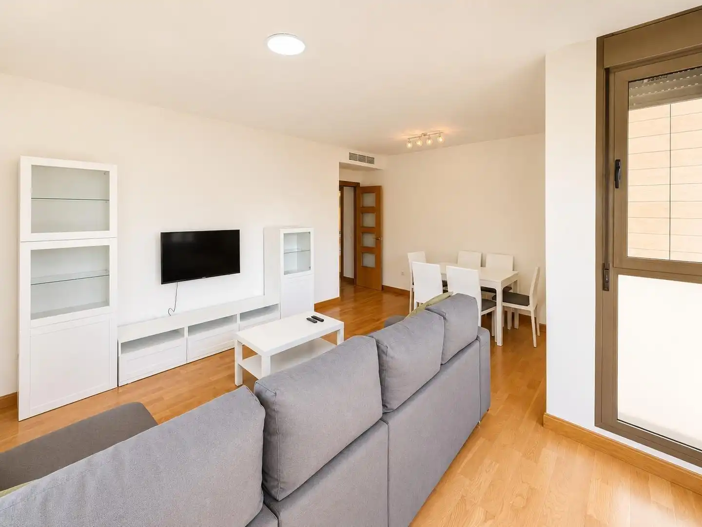 Living room of Flat for rent in Almería  with Air Conditioner and Furnished