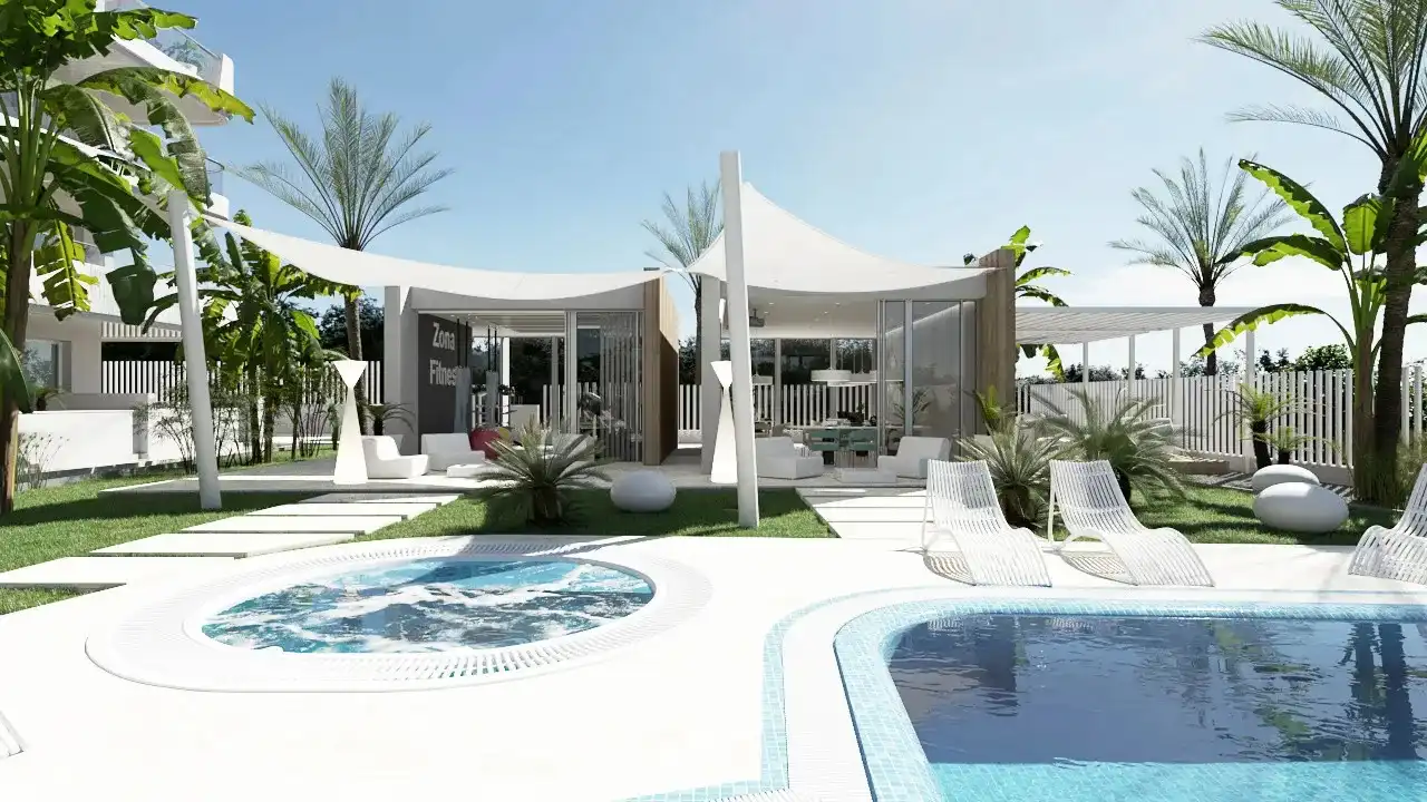 Terraza de Apartamento en venta en Moraira con Aire acondicionado, Jardín privado y Amueblado