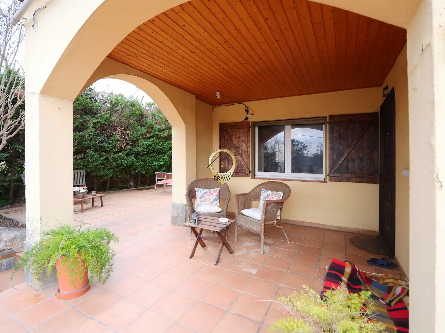 Terrassa de Casa o xalet en venda en Santa Coloma de Farners amb Aire condicionat, Calefacció i Jardí privat