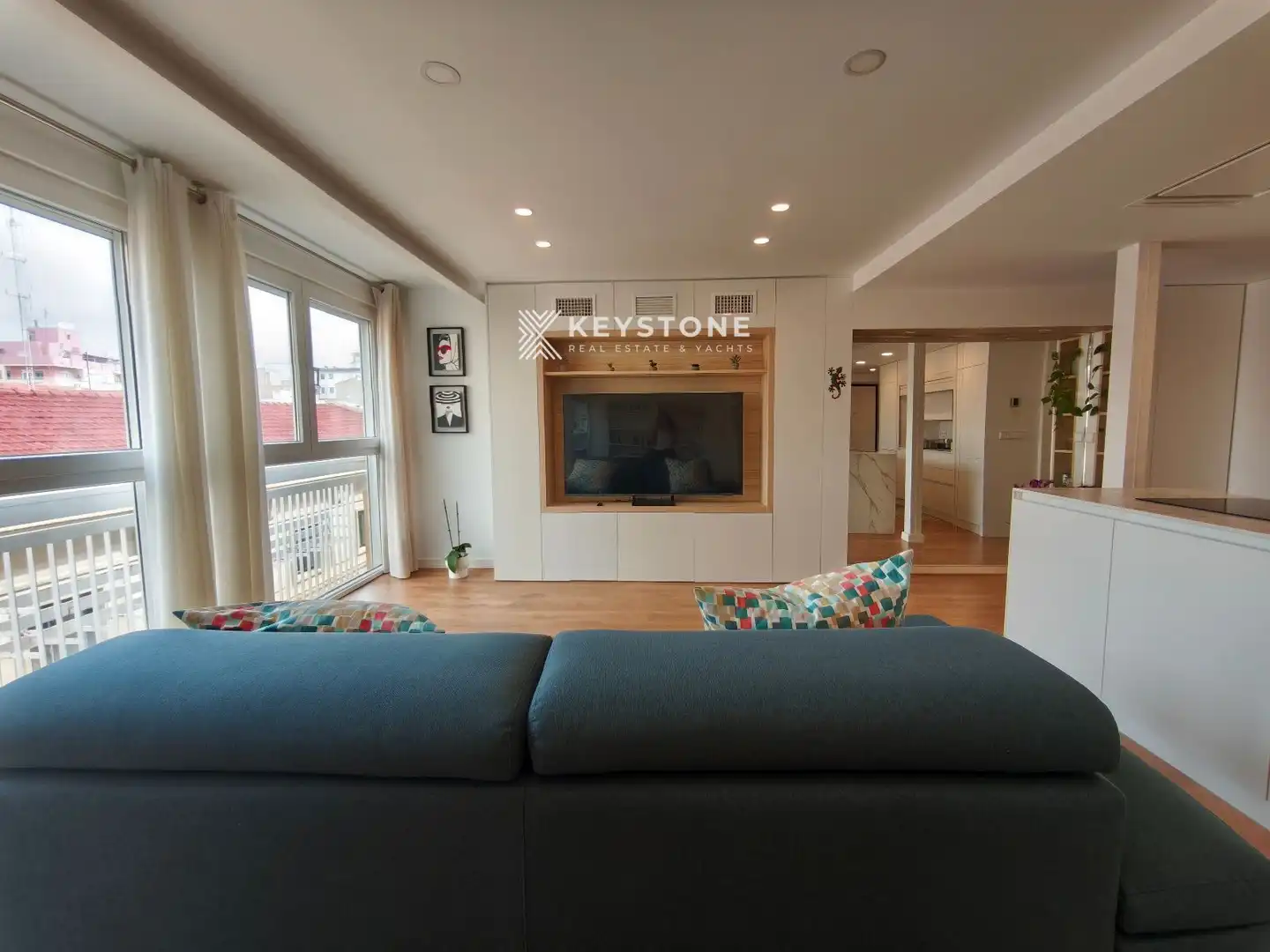 Wohnzimmer von Wohnung zur Miete in Alicante / Alacant mit Klimaanlage, Heizung und Möbliert