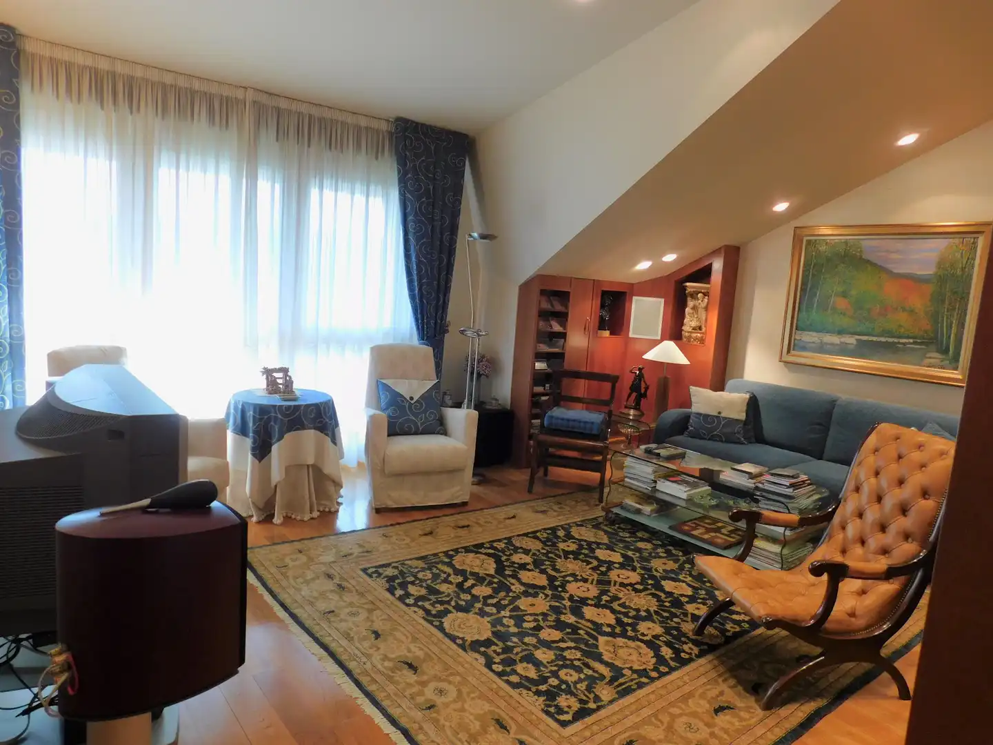 Sala de estar de Casa o chalet en venta en Zizur Mayor / Zizur Nagusia con Calefacción, Jardín privado y Terraza