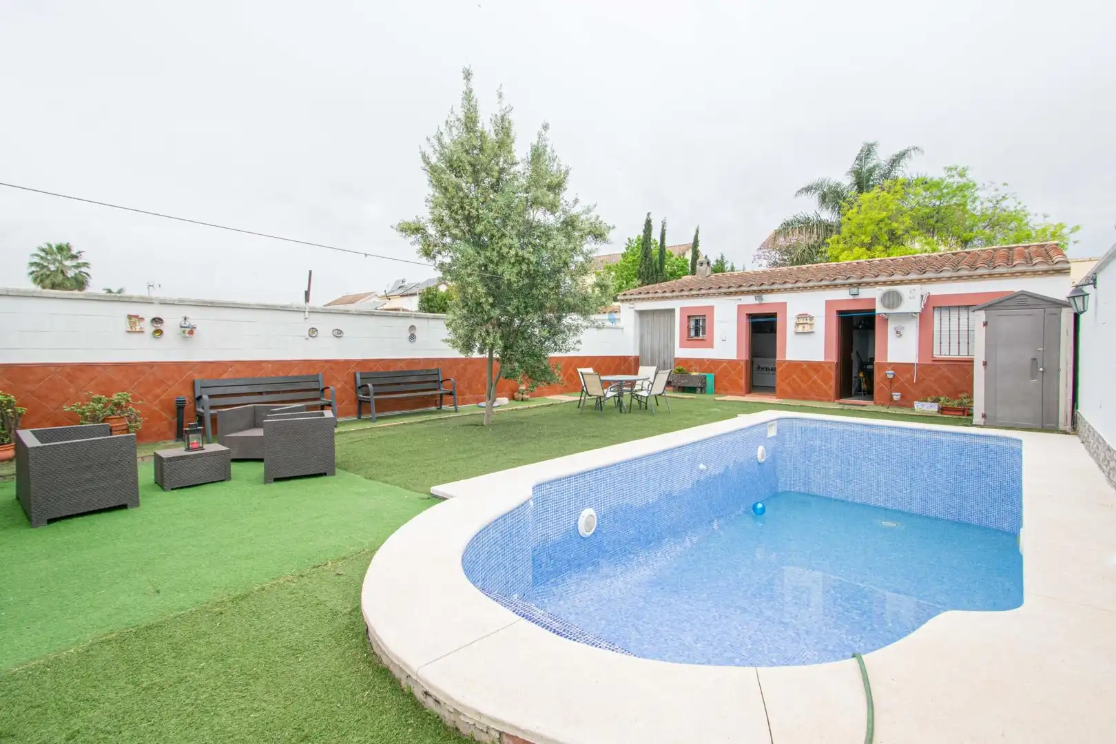 Swimming pool of Detached homes for sale in Almensilla  with Private garden, Storage room and Swimming Pool