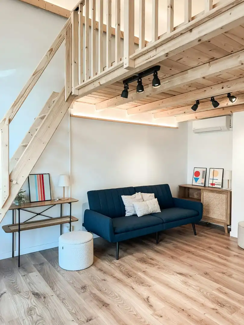 Wohnzimmer von Wohnung zur Miete in Barcelona mit Heizung, Möbliert und Waschmaschine