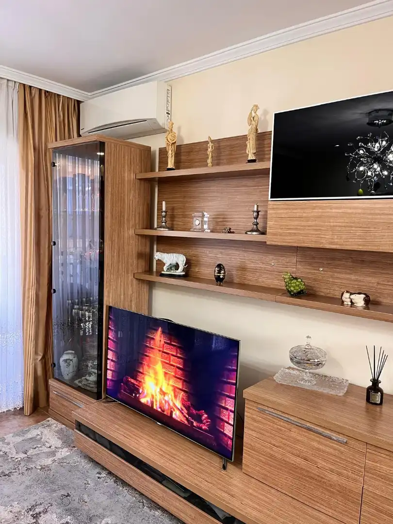 Living room of Flat for sale in Calpe / Calp  with Air Conditioner, Furnished and Balcony