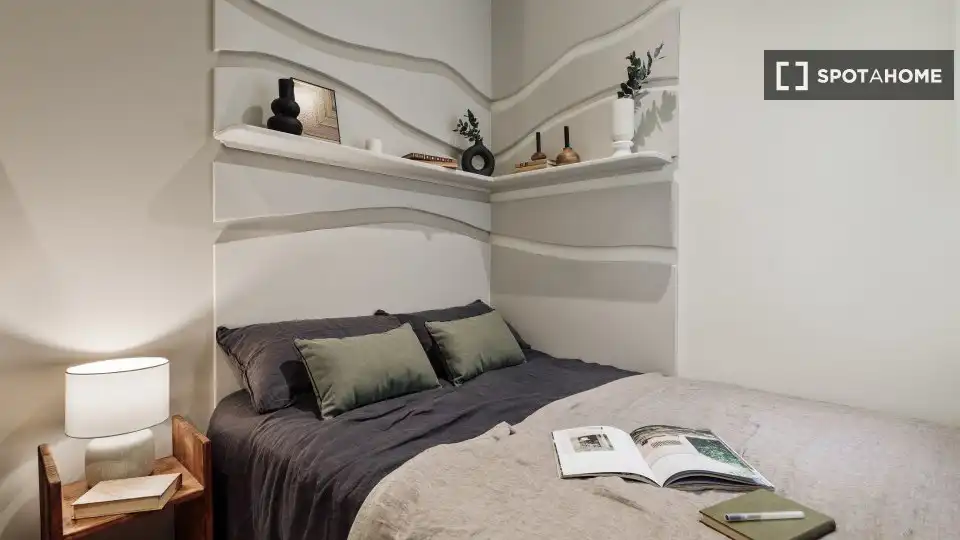 Habitación de Piso de alquiler en Barcelona con Aire acondicionado, Calefacción y Amueblado