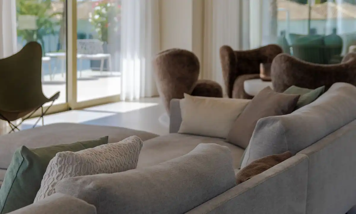Wohnzimmer von Dachboden zum Verkauf in Marbella mit Klimaanlage, Terrasse und Abstellraum
