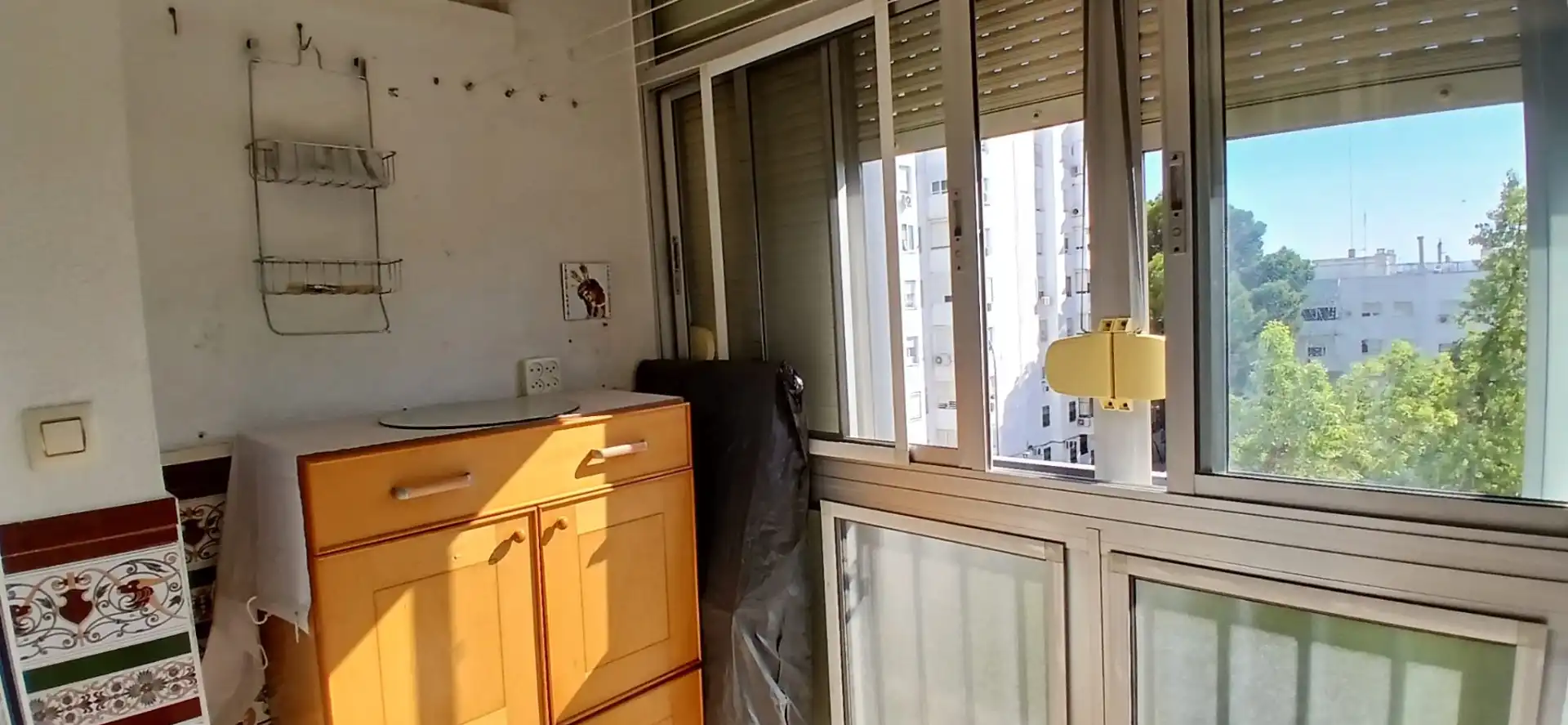 Terraza de Piso de alquiler en Sevilla con Aire acondicionado, Amueblado y Lavadora