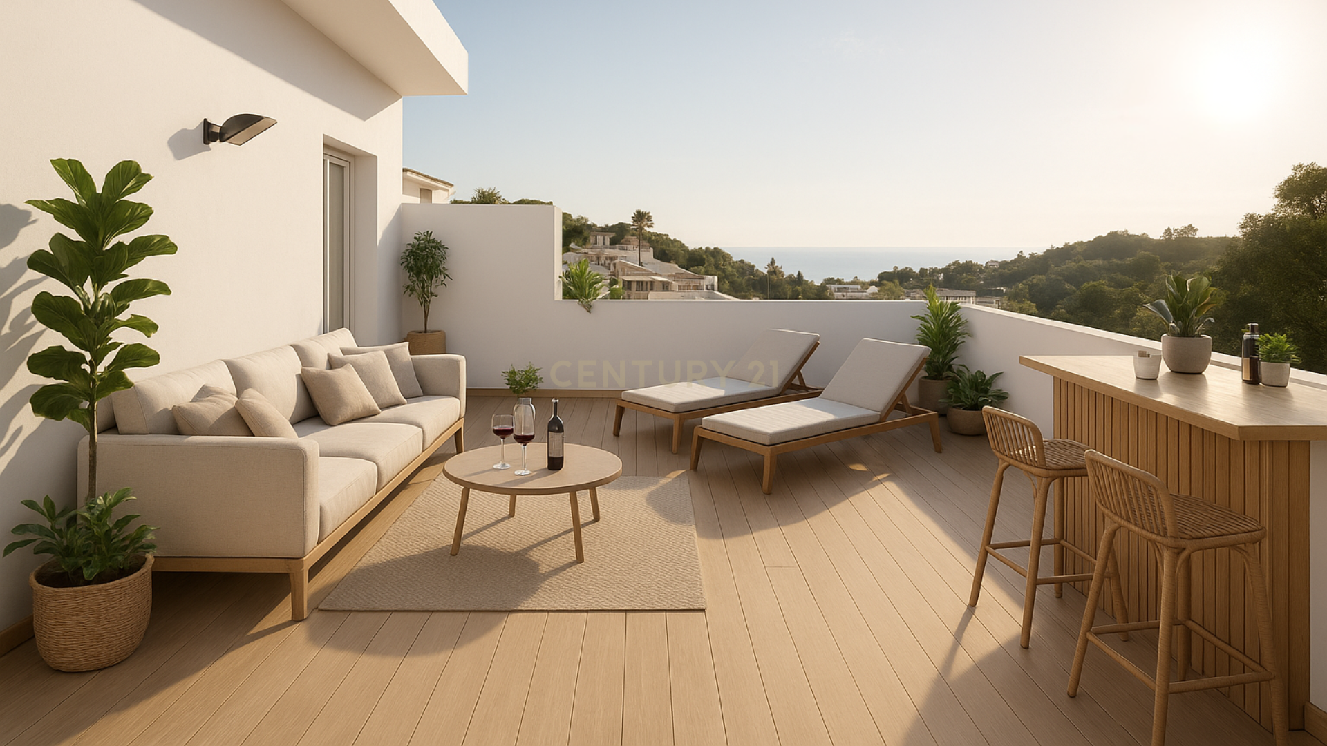 Terrace of Apartment for sale in Benalmádena  with Air Conditioner, Storage room and Swimming Pool