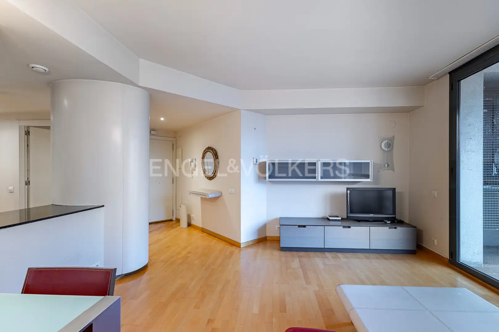 Wohnzimmer von Wohnung zur Miete in Barcelona mit Klimaanlage, Heizung und Parkett