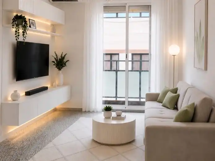 Sala de estar de Piso en venta en Elda con Aire acondicionado y Balcón