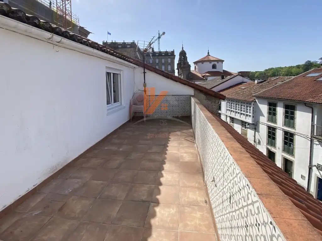 Terrassa de Apartament de lloguer en Santiago de Compostela  amb Terrassa i Moblat