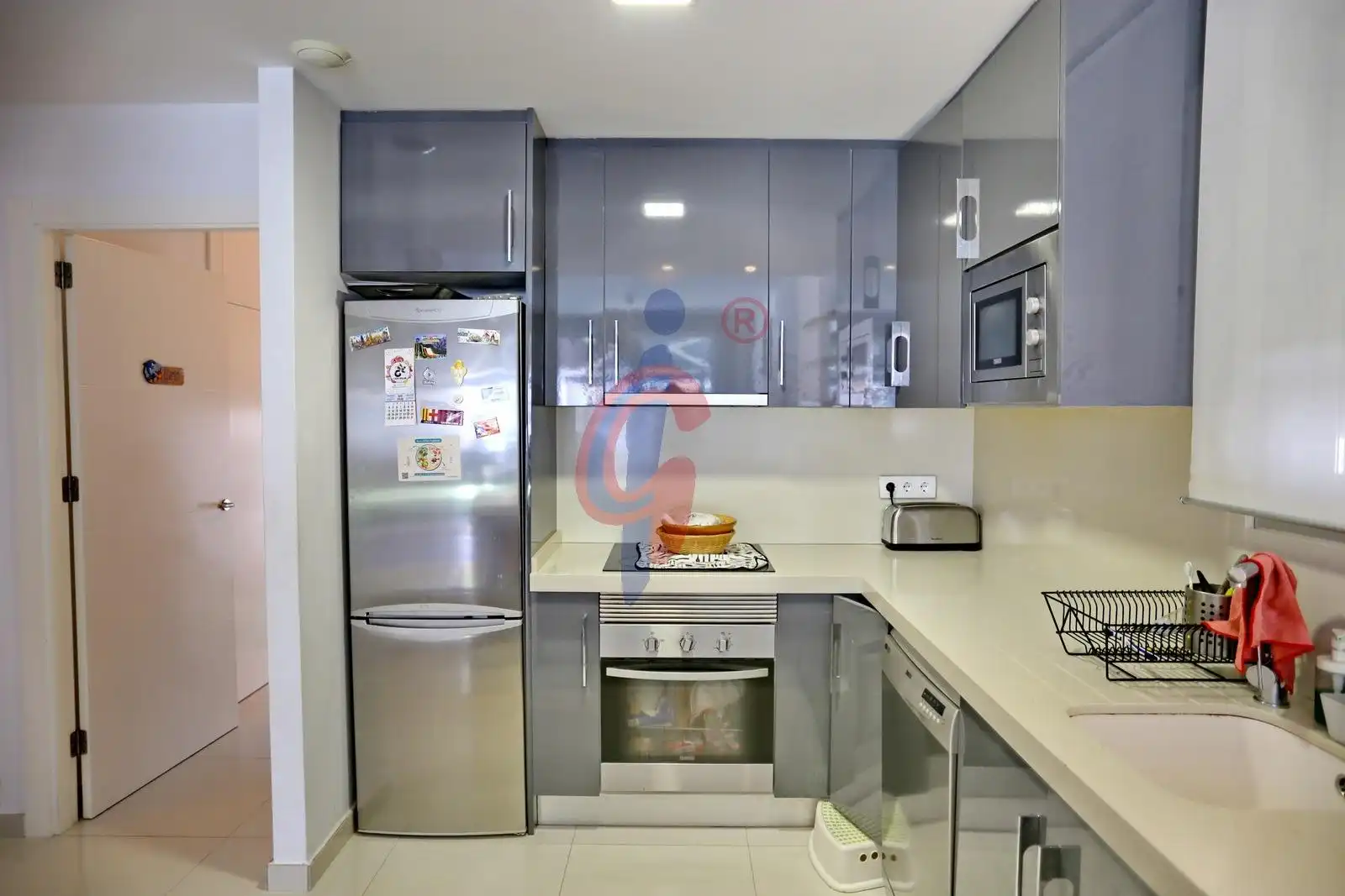 Cocina de Apartamento en venta en Guardamar del Segura con Aire acondicionado, Jardín privado y Terraza