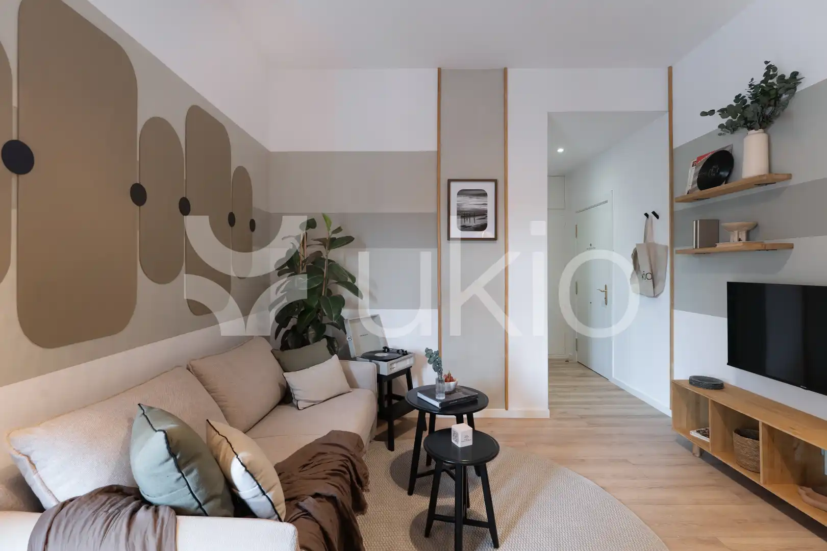 Sala de estar de Apartamento de alquiler en Madrid con Aire acondicionado, Calefacción y Amueblado
