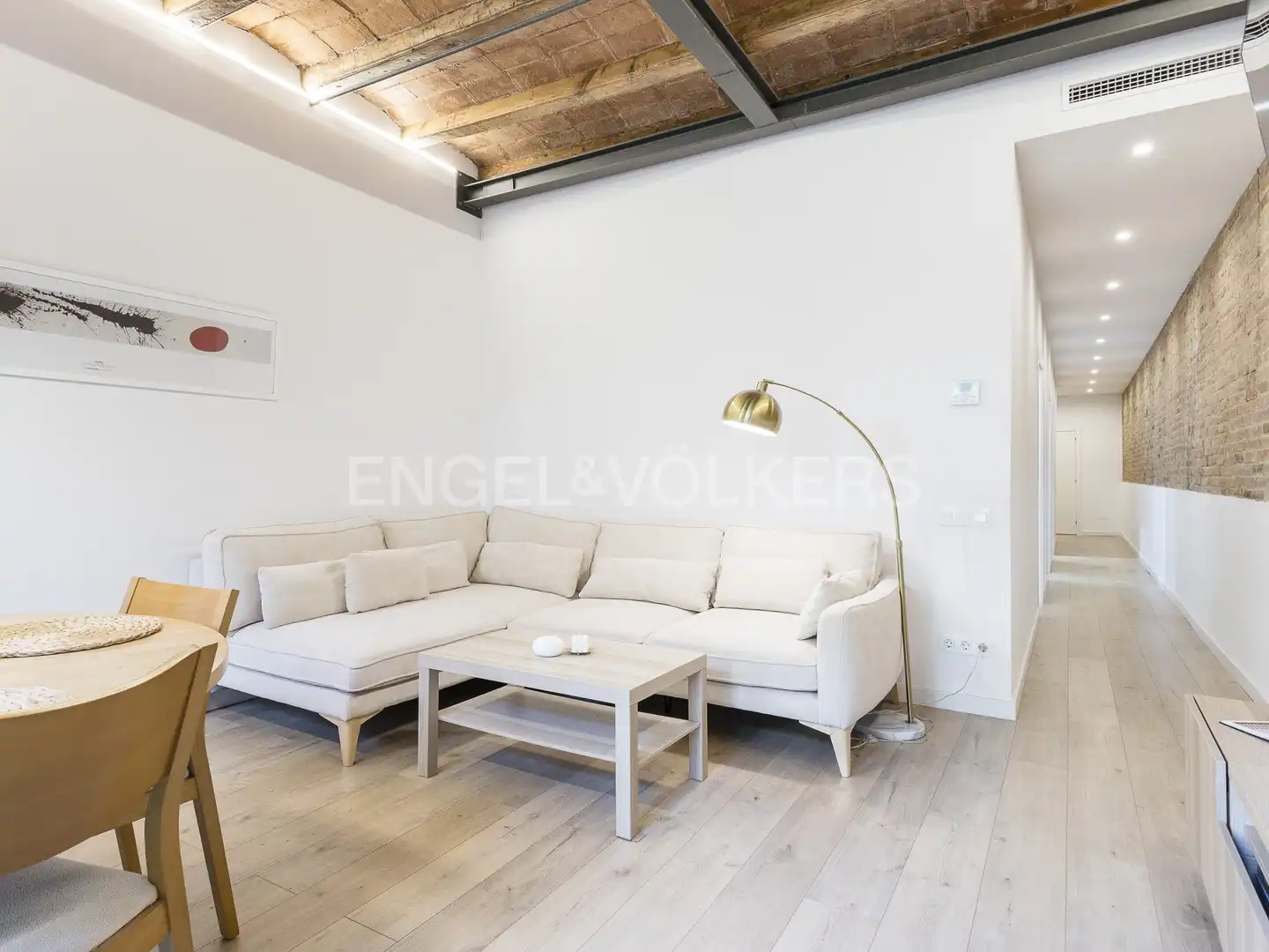 Wohnzimmer von Wohnung zur Miete in Barcelona mit Klimaanlage, Heizung und Parkett